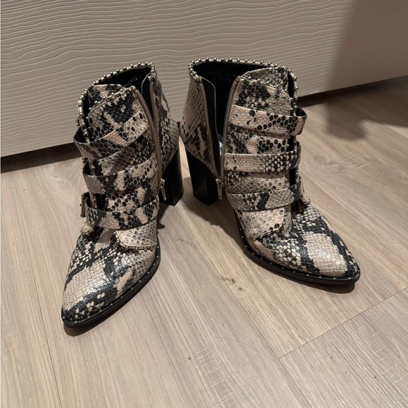 Snakeskin Ankle Boots - Picture 2 of 4